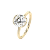 Aria Ring aus 925 Sterling Silber mit rundem Moissanite-Stein – eleganter Verlobungsring im zeitlosen Design