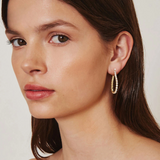 mila Ohrringe in 14K Gold plattiert – stilvolles, gedrehtes Design mit Zirkon"