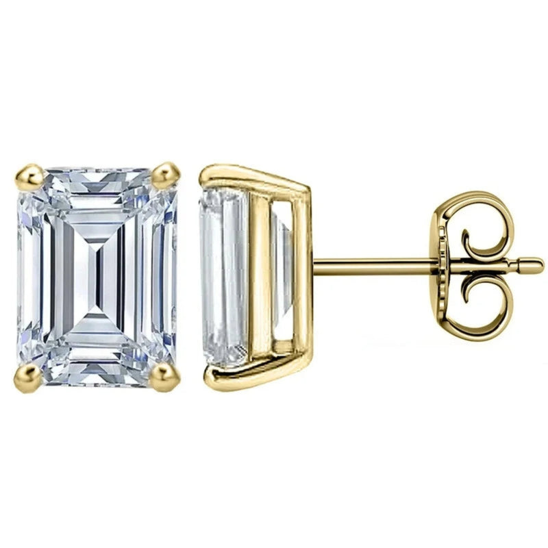 Moissanite Schmuck Emerald Cut Studs