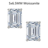 Moissanite Ohrringe Studs Emerald Cut 