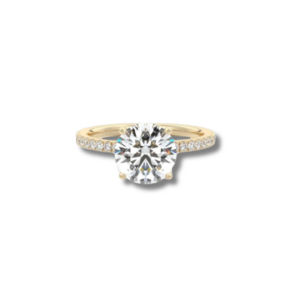 Dua Ring 925 Silber 2ct Moissanite Vergoldet