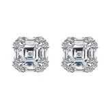 Elin Ohrringe Studs 925 Silber 2ct Moissanite