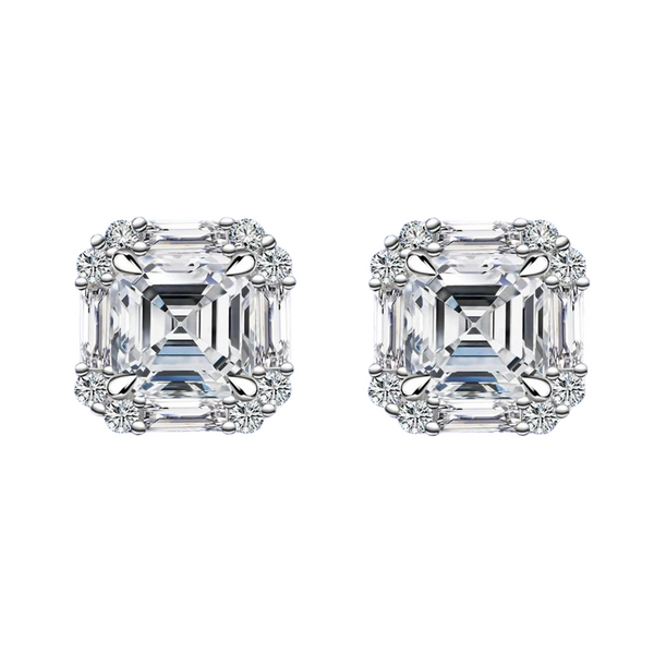 Elin Ohrringe Studs 925 Silber 2ct Moissanite