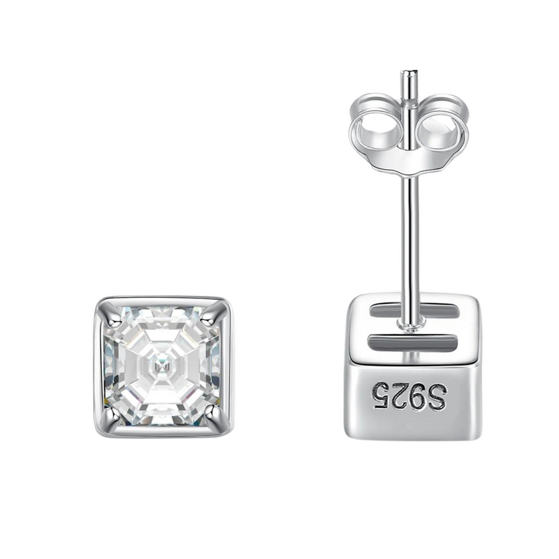 Finjia Ohrringe Studs 925 Silber 1ct Moissanite