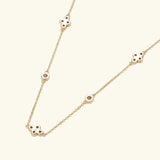 Lynelle Halskette mit Moissanite im Blütendesign, gefertigt aus 925er Silber, Round Cut Steine, ideal für besondere Anlässe und als Geschenk