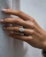 Marquise Ring Nahaufnahme Moissanite Verlobungsring  Hauptbild