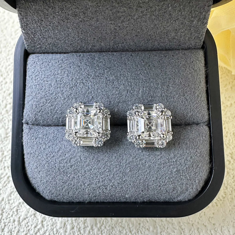 Moissanite Studs Ohrringe 2ct günstige Alternative zum Diamanten