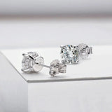 Scarlett Ohrringe Studs 925 Silber 2ct Moissanite