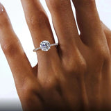 Dua Ring 925 Silber 2ct Moissanite