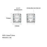 Finjia Ohrringe Studs 925 Silber 1ct Moissanite