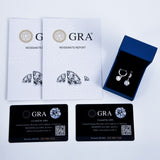Leonie Ohrringe 925 Silber 1ct Moissanite Vergoldet