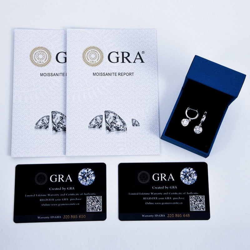 Leonie Ohrringe 925 Silber 1ct Moissanite Vergoldet