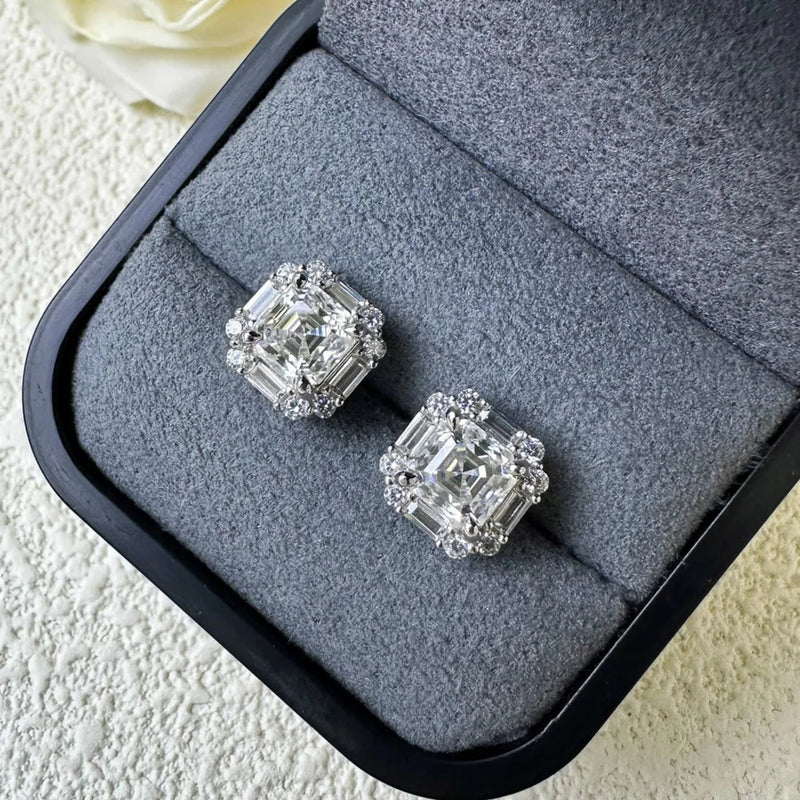 Moissanite Studs Ohrringe 2ct günstige Alternative zum Diamanten