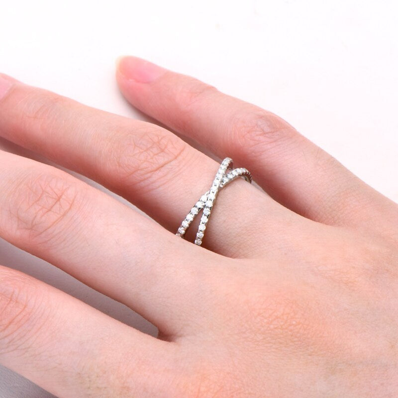 Xenia Ring 925 Silber 0.40 ct Moissanite