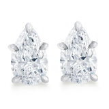 Prina Ohrringe Studs 925er Silber Pear Cut Moissanite Hidden Halo