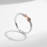 Infa Ring 925 Silber Bi-Color Zirkon