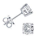 Sam Ohrringe Studs vergoldet 925er Silber Cushion Cut Moissanite