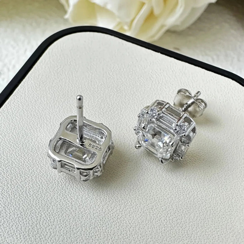 Moissanite Studs Ohrringe 2ct günstige Alternative zum Diamanten