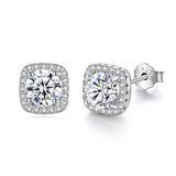 Cintia Ohrringe Studs 925 Silber 1 ct Moissanite