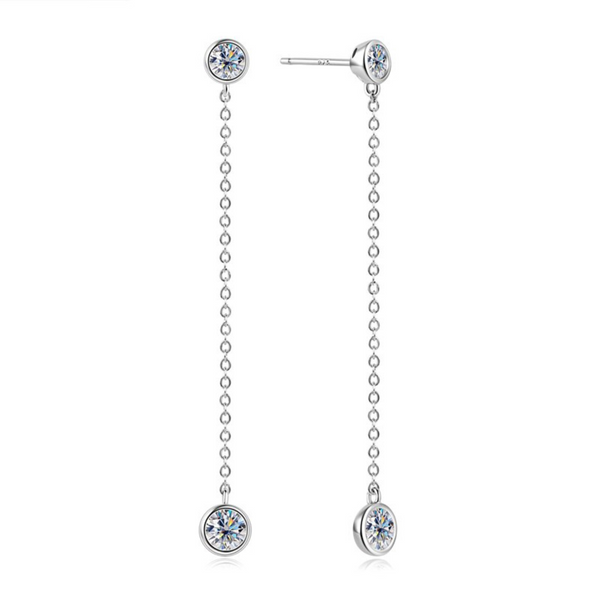 Shenja Ohrringe 925 Silber 0.8ct Moissanite