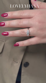 Ringia Ring 925 Silber 1.4ct Moissanite Vergoldet