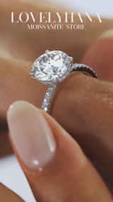 Dua Ring 925 Silber 2ct Moissanite