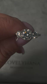 Ringia Ring 925 Silber 1.4ct Moissanite Vergoldet