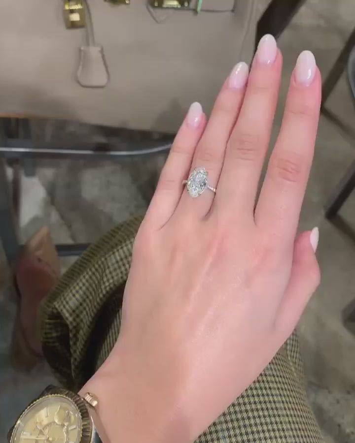 Marquise Ring Nahaufnahme Moissanite 