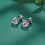 Scarlett Ohrringe Studs 925 Silber 2ct Moissanite